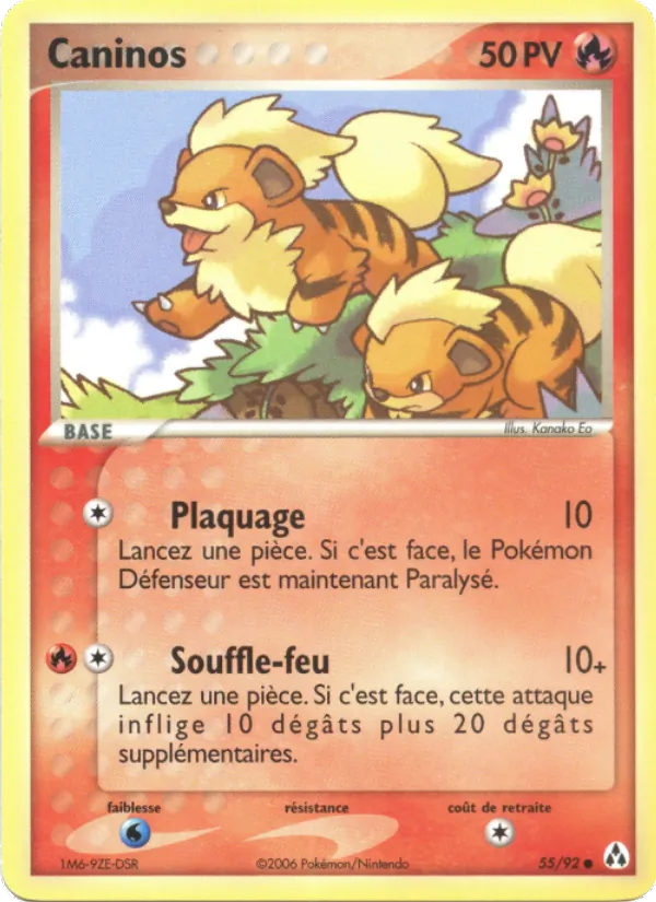 Carte Pokémon Caninos de l'extension EX Créateurs de légendes