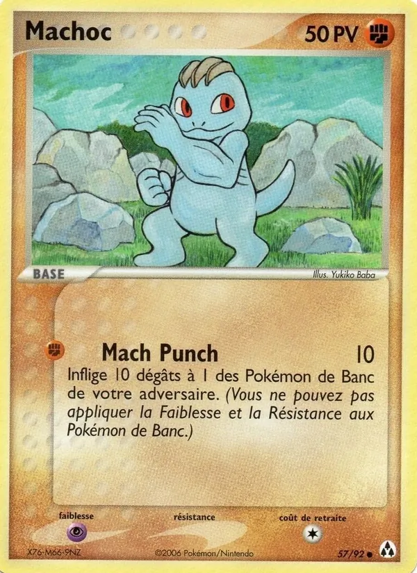 Carte Pokémon Machoc de l'extension EX Créateurs de légendes