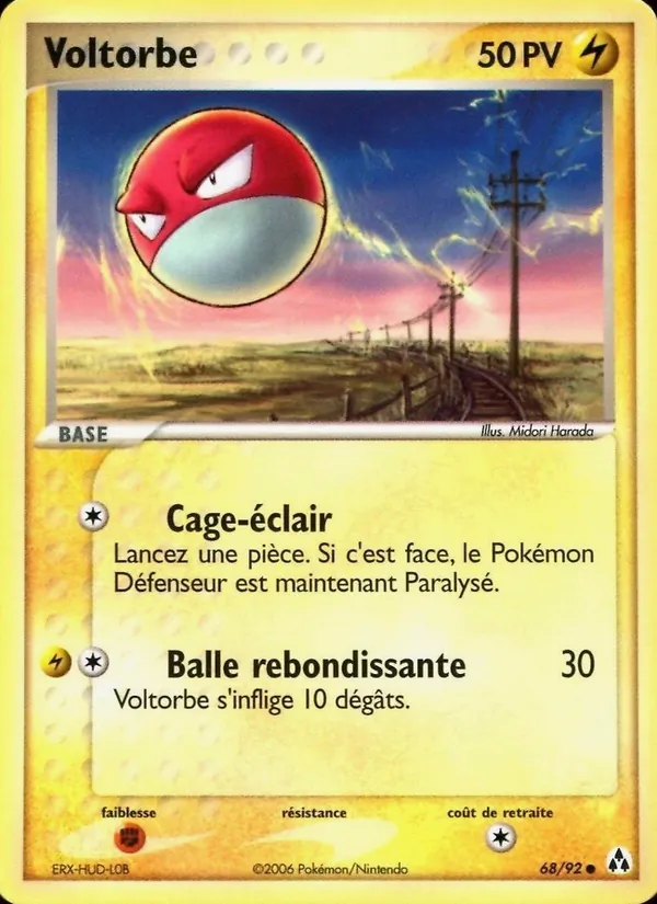 Carte Pokémon Voltorbe de l'extension EX Créateurs de légendes