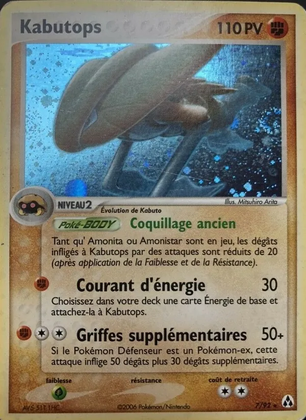 Carte Pokémon Kabutops de l'extension EX Créateurs de légendes