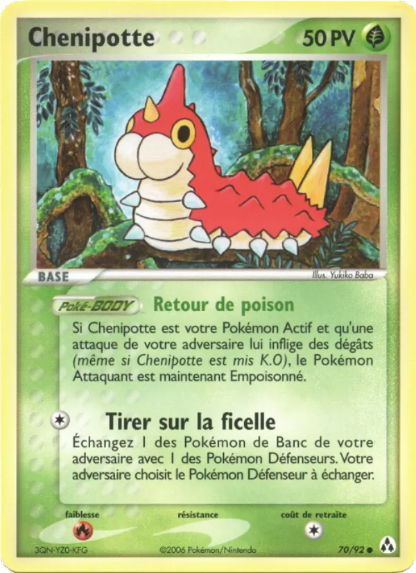 Carte Pokémon Chenipotte de l'extension EX Créateurs de légendes