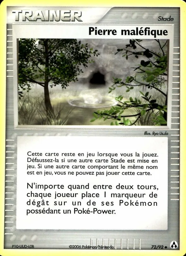 Carte Pokémon Pierre maléfique de l'extension EX Créateurs de légendes