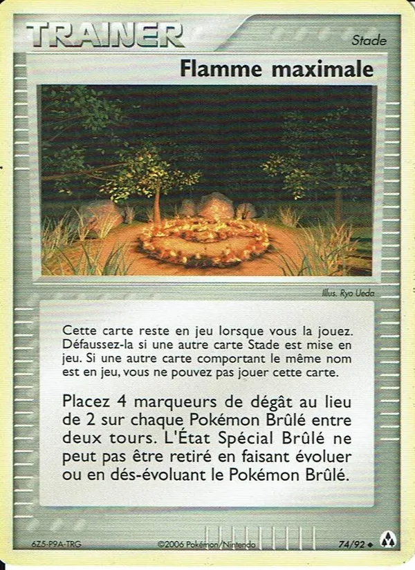 Carte Pokémon Flamme maximale de l'extension EX Créateurs de légendes