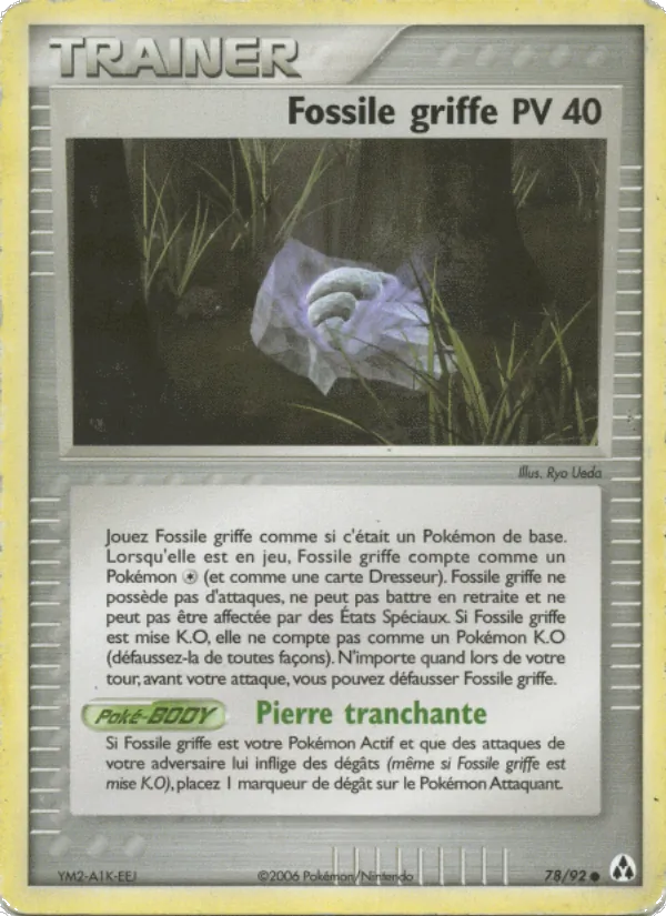 Carte Pokémon Fossile griffe de l'extension EX Créateurs de légendes