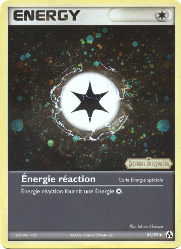 Carte Pokémon Énergie réaction de l'extension EX Créateurs de légendes