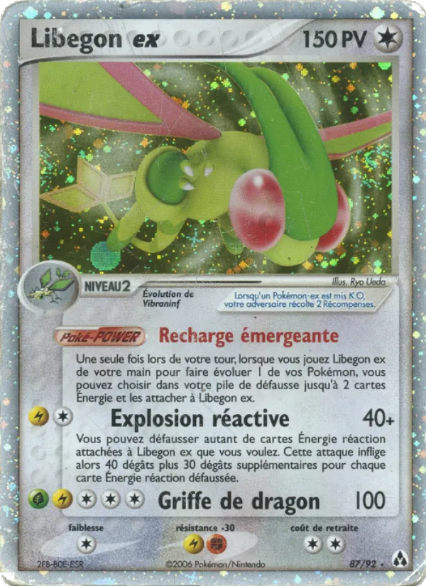 Carte Pokémon Libegon ex de l'extension EX Créateurs de légendes