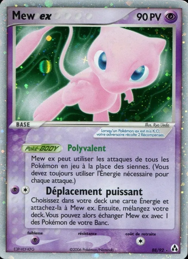 Carte Pokémon Mew ex de l'extension EX Créateurs de légendes