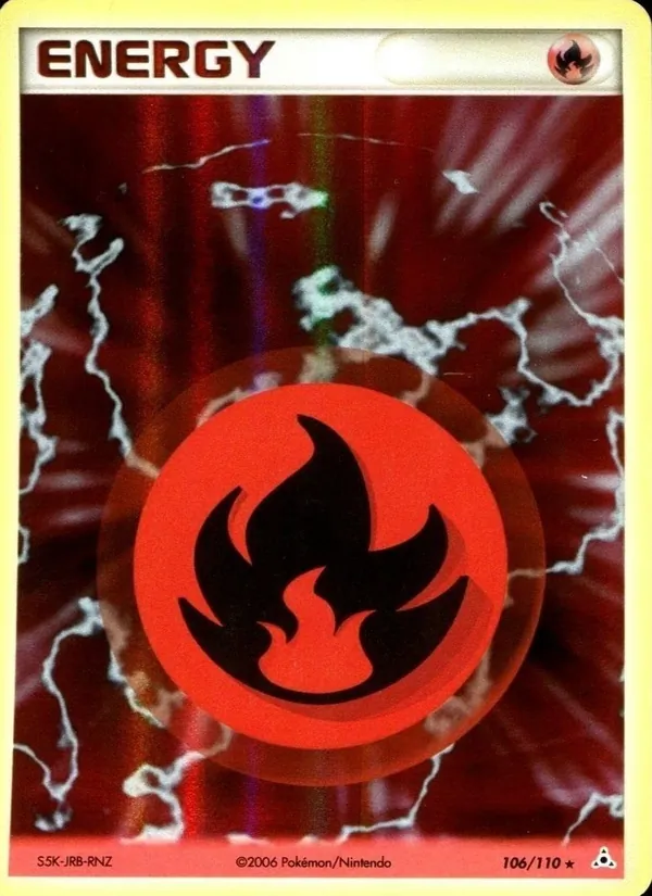 Carte Pokémon Énergie Feu de l'extension EX Fantômes Holon