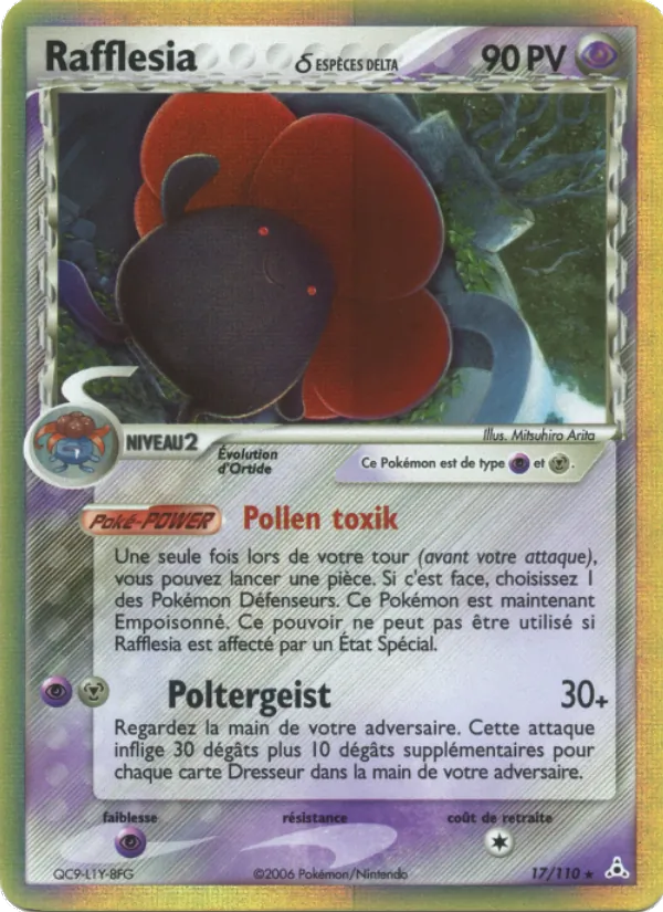 Carte Pokémon Rafflesia δ de l'extension EX Fantômes Holon