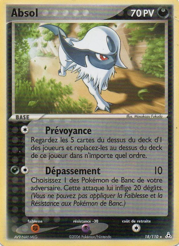 Carte Pokémon Absol de l'extension EX Fantômes Holon