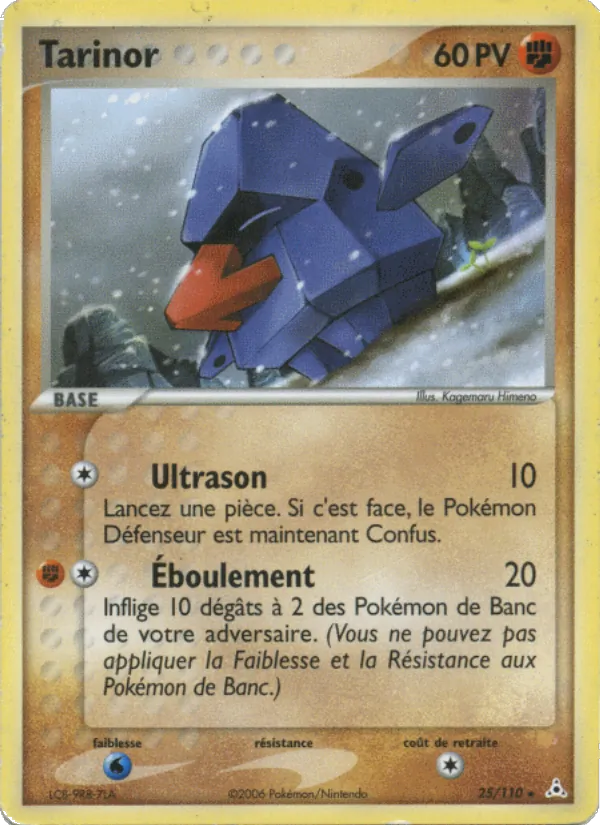 Carte Pokémon Tarinor de l'extension EX Fantômes Holon