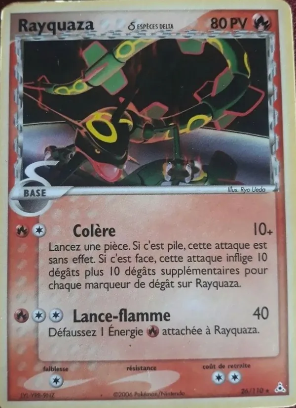 Carte Pokémon Rayquaza δ de l'extension EX Fantômes Holon