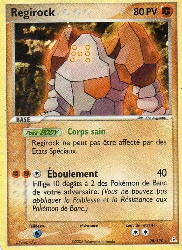Carte Pokémon Regirock de l'extension EX Fantômes Holon