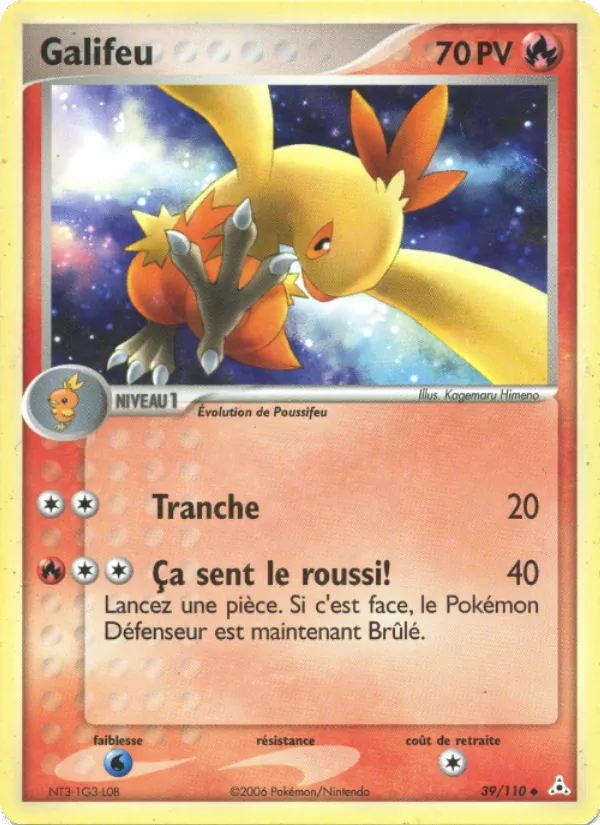 Carte Pokémon Galifeu de l'extension EX Fantômes Holon