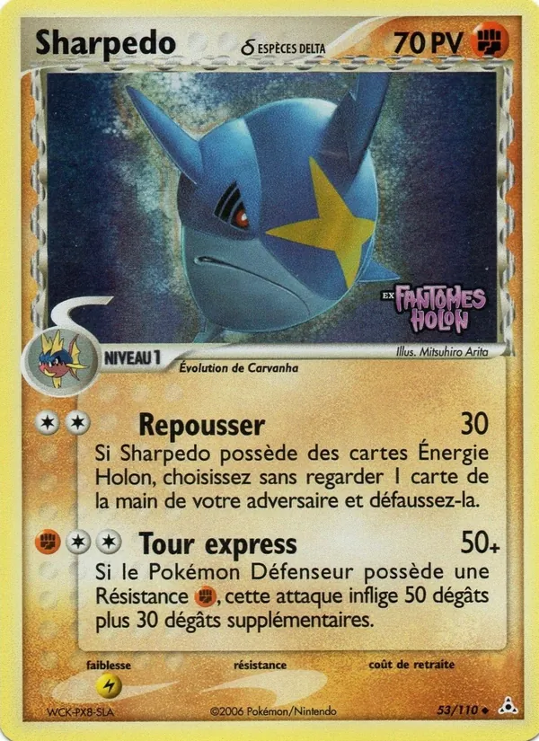 Carte Pokémon Sharpedo δ de l'extension EX Fantômes Holon