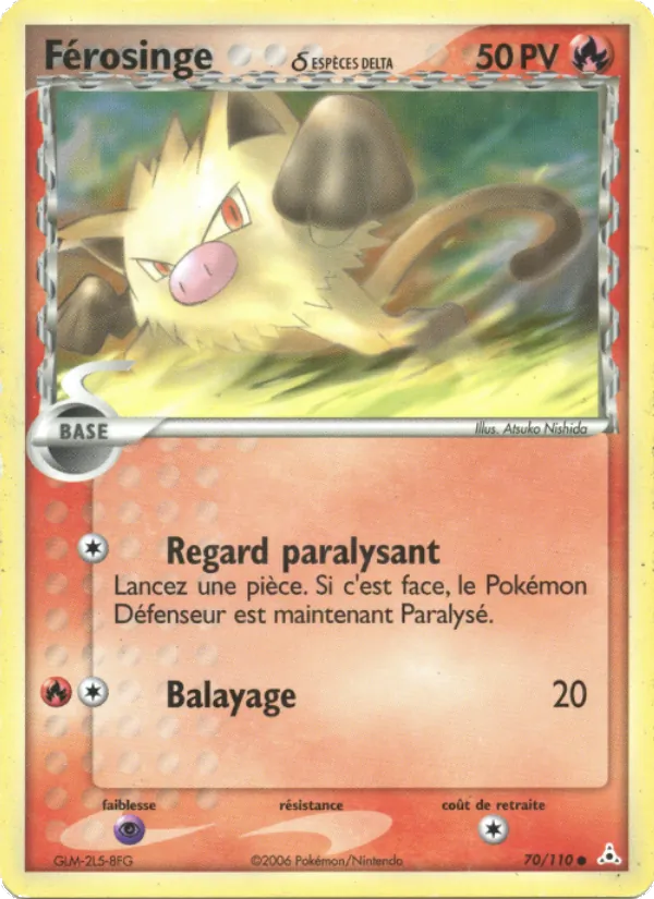 Carte Pokémon Férosinge δ de l'extension EX Fantômes Holon