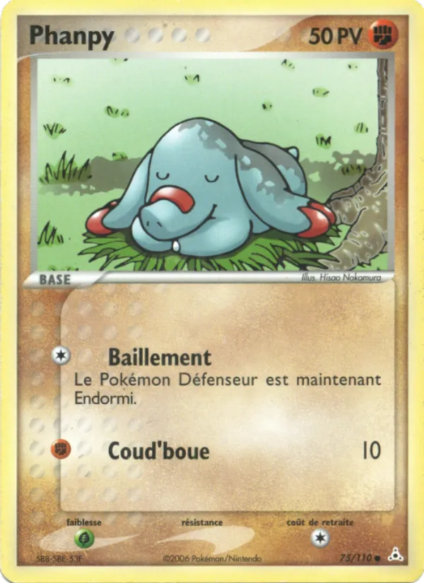 Carte Pokémon Phanpy de l'extension EX Fantômes Holon