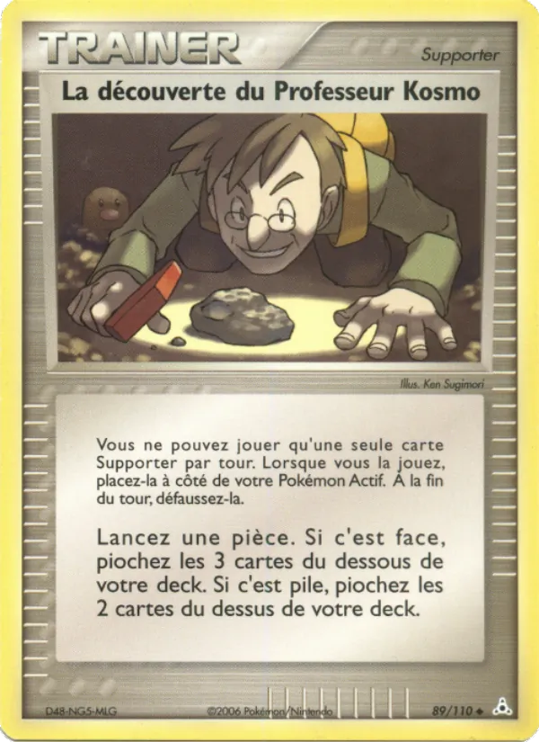 Carte Pokémon La découverte du Professeur Kosmo de l'extension EX Fantômes Holon