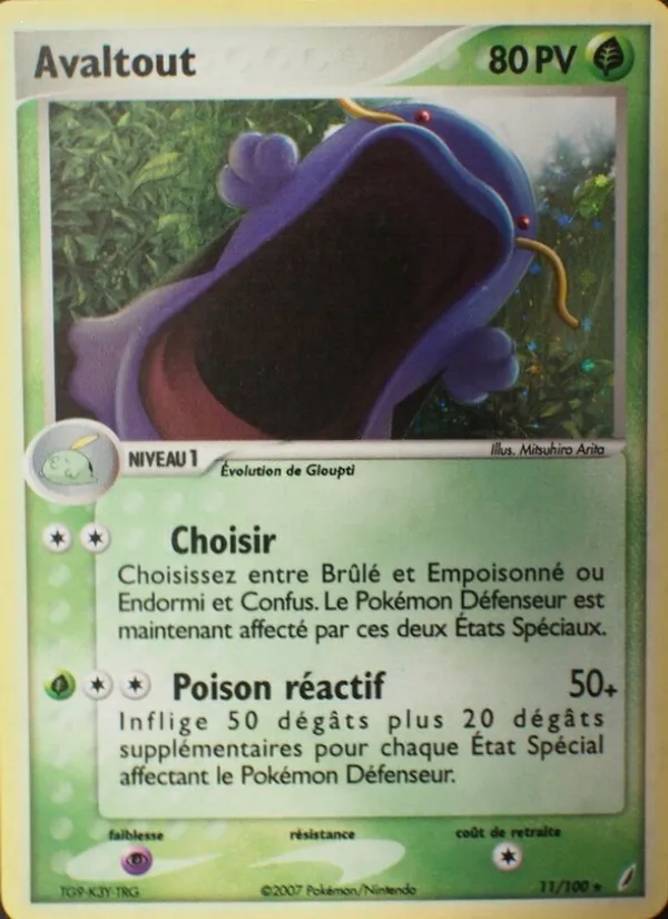 Carte Pokémon Avaltout de l'extension EX Gardiens de Cristal
