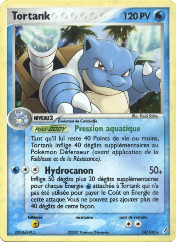 Carte Pokémon Tortank de l'extension EX Gardiens de Cristal