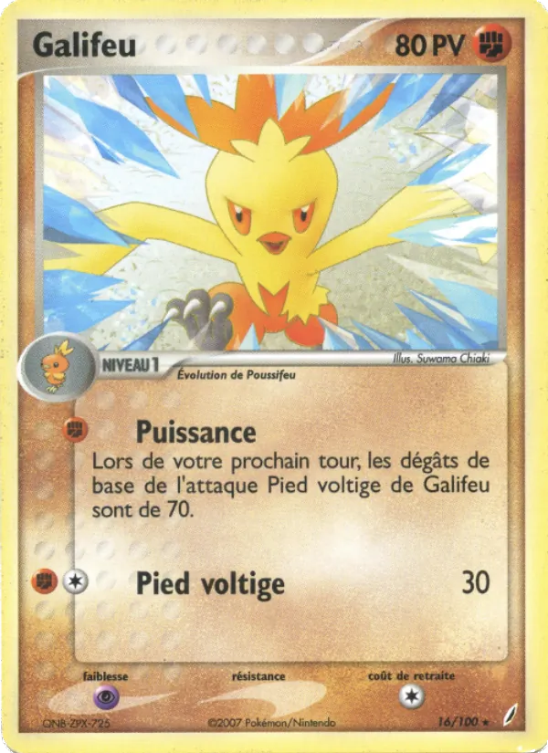 Carte Pokémon Galifeu de l'extension EX Gardiens de Cristal