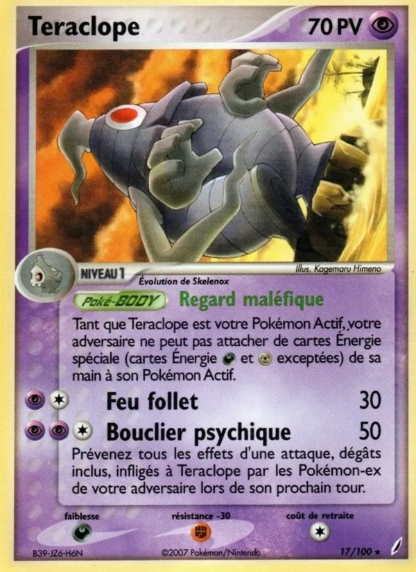 Carte Pokémon Téraclope de l'extension EX Gardiens de Cristal