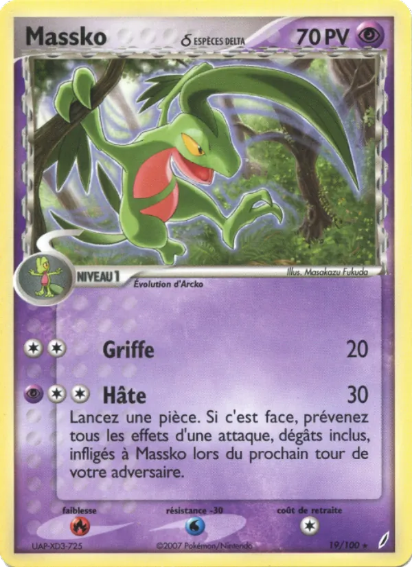 Carte Pokémon Massko δ de l'extension EX Gardiens de Cristal
