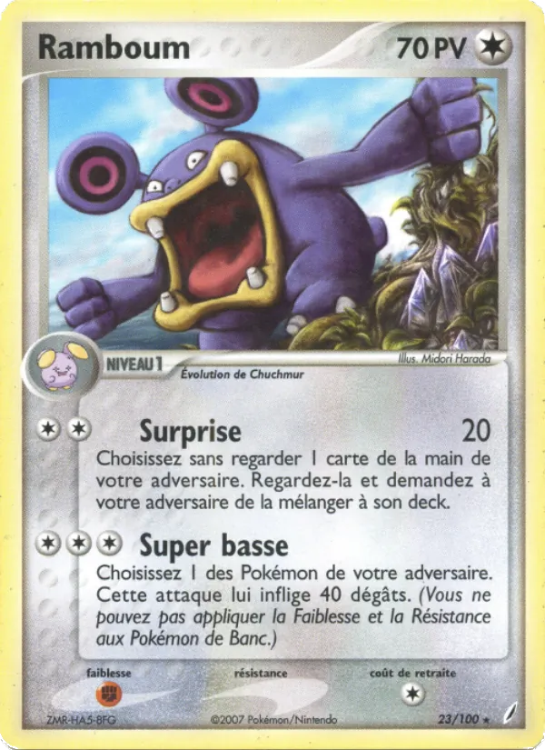 Carte Pokémon Ramboum de l'extension EX Gardiens de Cristal