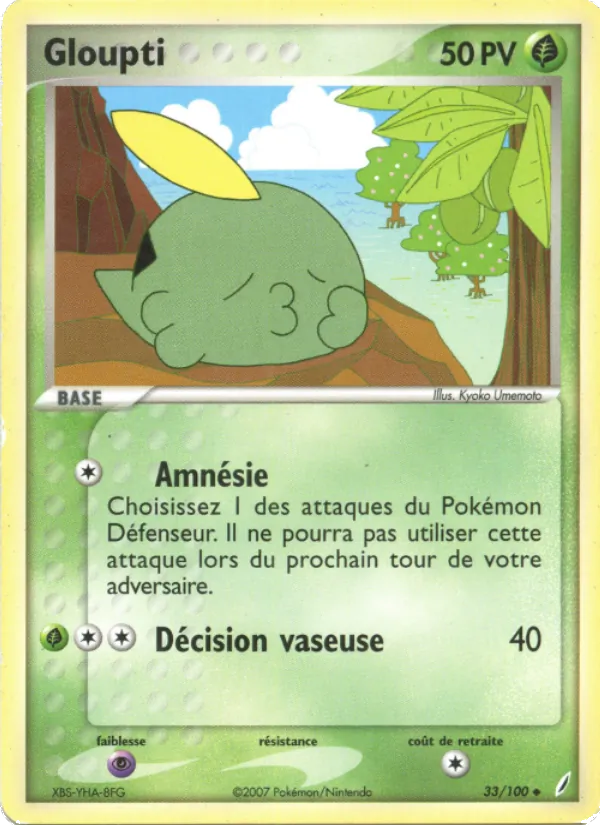Carte Pokémon Gloupti de l'extension EX Gardiens de Cristal