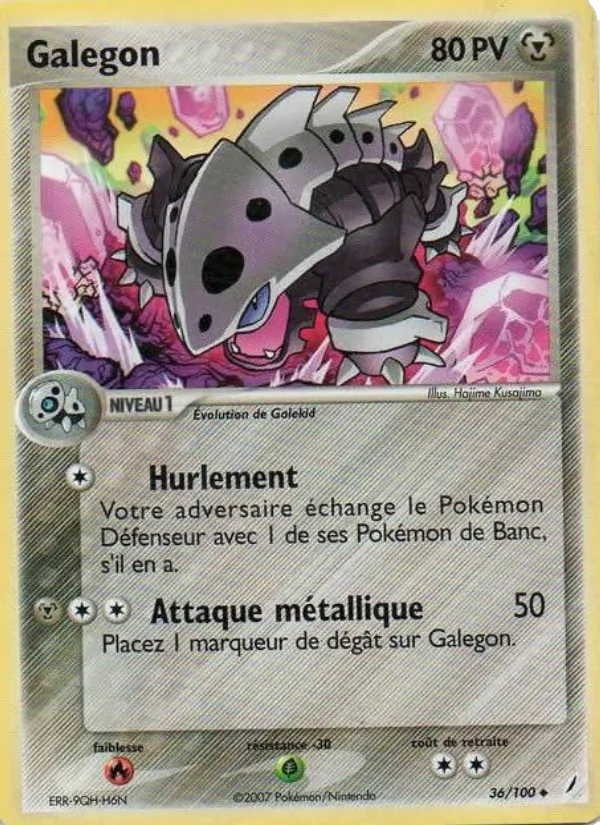 Carte Pokémon Galegon de l'extension EX Gardiens de Cristal