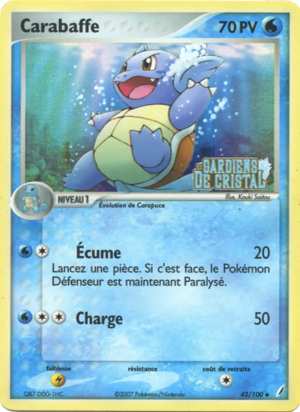 Carte Pokémon Carabaffe de l'extension EX Gardiens de Cristal