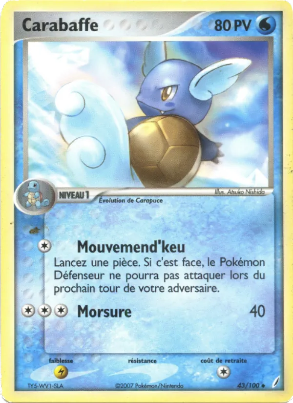Carte Pokémon Carabaffe de l'extension EX Gardiens de Cristal