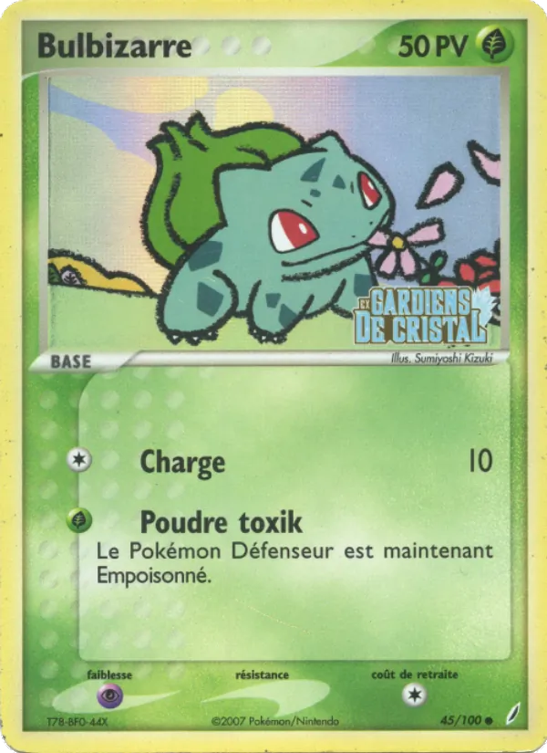 Carte Pokémon Bulbizarre de l'extension EX Gardiens de Cristal