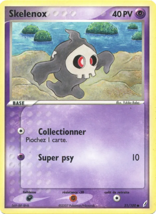 Carte Pokémon Skelénox de l'extension EX Gardiens de Cristal