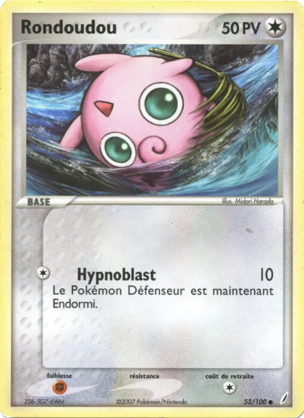Carte Pokémon Rondoudou de l'extension EX Gardiens de Cristal