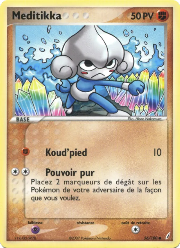 Carte Pokémon Méditikka de l'extension EX Gardiens de Cristal