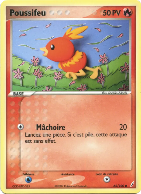 Carte Pokémon Poussifeu de l'extension EX Gardiens de Cristal