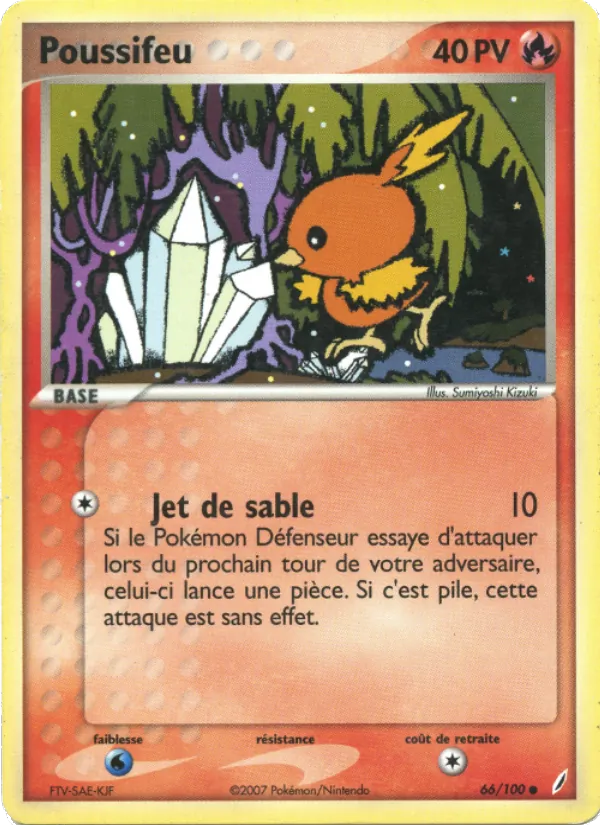 Carte Pokémon Poussifeu de l'extension EX Gardiens de Cristal