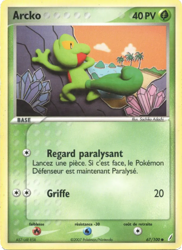Carte Pokémon Arcko de l'extension EX Gardiens de Cristal