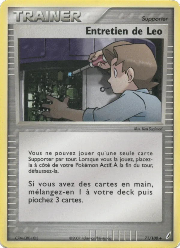 Carte Pokémon Entretien de Leo de l'extension EX Gardiens de Cristal