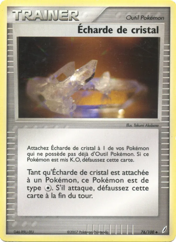 Carte Pokémon Écharde de cristal de l'extension EX Gardiens de Cristal