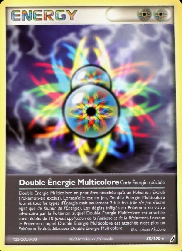 Carte Pokémon Double Énergie Multicolore de l'extension EX Gardiens de Cristal