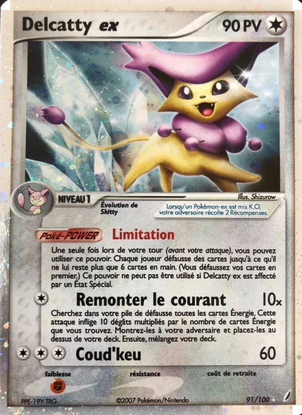 Carte Pokémon Delcatty ex de l'extension EX Gardiens de Cristal