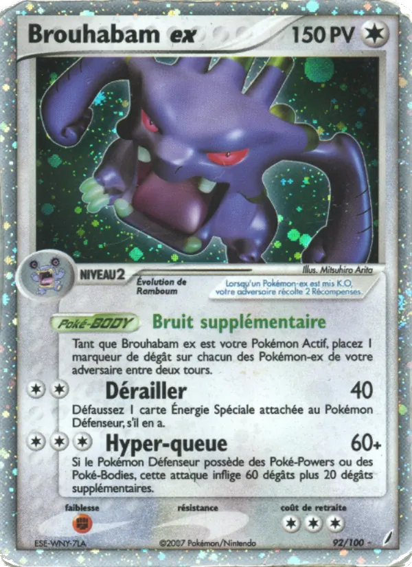 Carte Pokémon Brouhabam ex de l'extension EX Gardiens de Cristal
