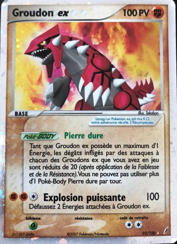 Carte Pokémon Groudon ex de l'extension EX Gardiens de Cristal