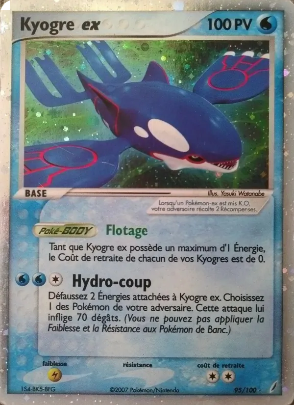Carte Pokémon Kyogre ex de l'extension EX Gardiens de Cristal