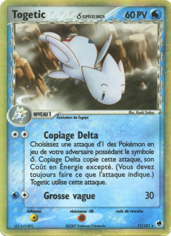 Carte Pokémon Togetic δ de l'extension EX Île des Dragons