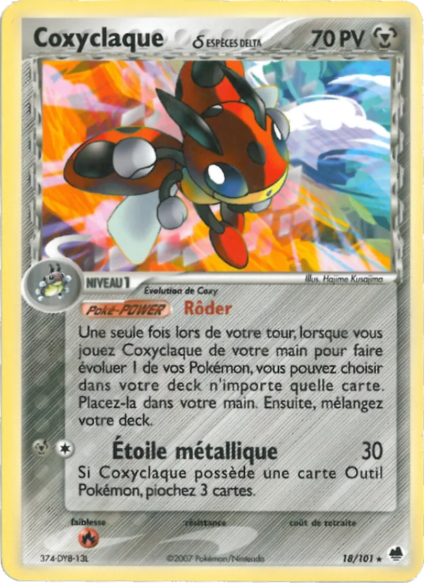 Carte Pokémon Coxyclaque δ de l'extension EX Île des Dragons