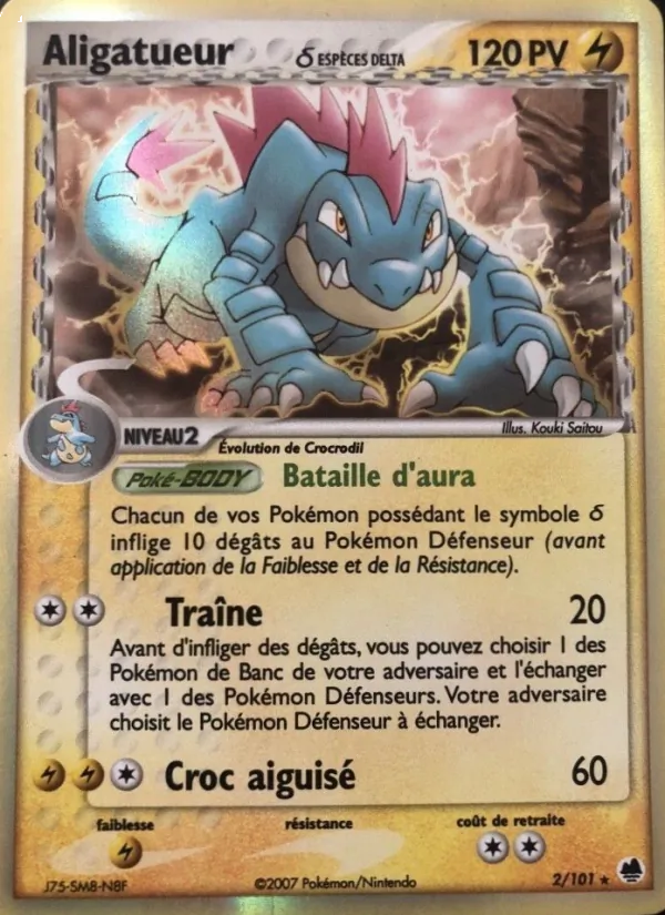 Carte Pokémon Aligatueur δ de l'extension EX Île des Dragons
