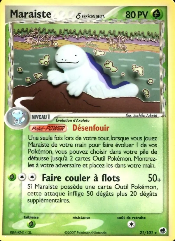 Carte Pokémon Maraiste δ de l'extension EX Île des Dragons